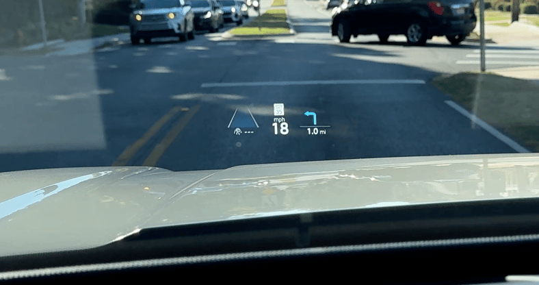 Head up display in the 2027 VW Atlas