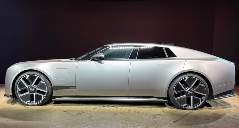 A side view of the Jaguar Type 01
