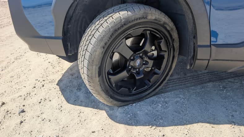 My sister's 2023 Subaru Forester Wilderness equipped with Continental TerrainContact H/T tires