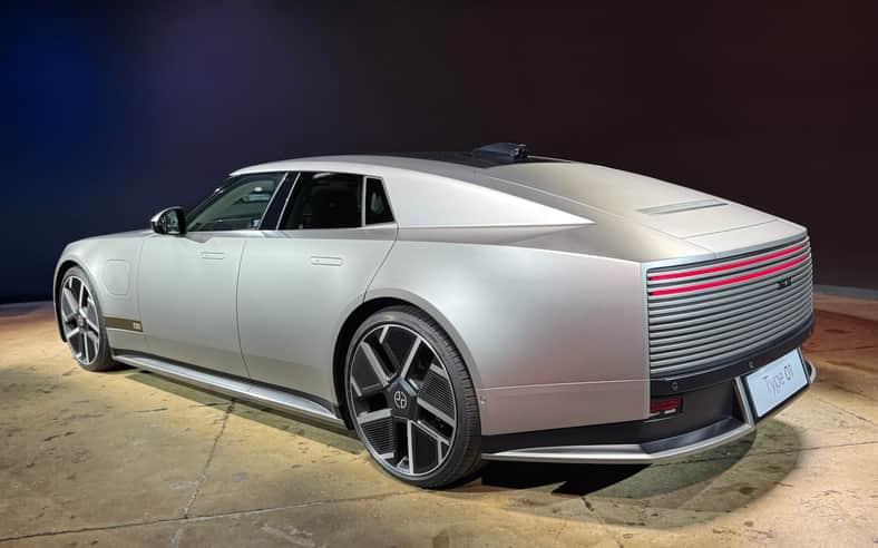 The fastback design of the Jaguar Type 01