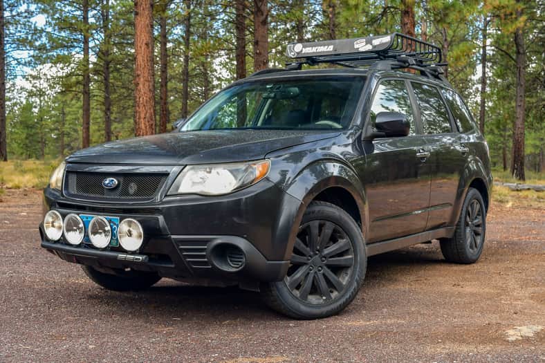 My Subaru Forester fitted with Les Schwab's Reputation 2 all-season tire