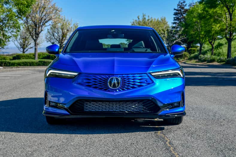 The very front end of the 2026 Acura Integra A-Spec