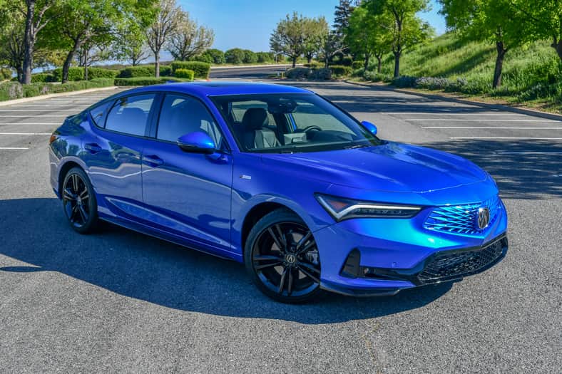 The front quarter end of the 2026 Acura Integra A-Spec