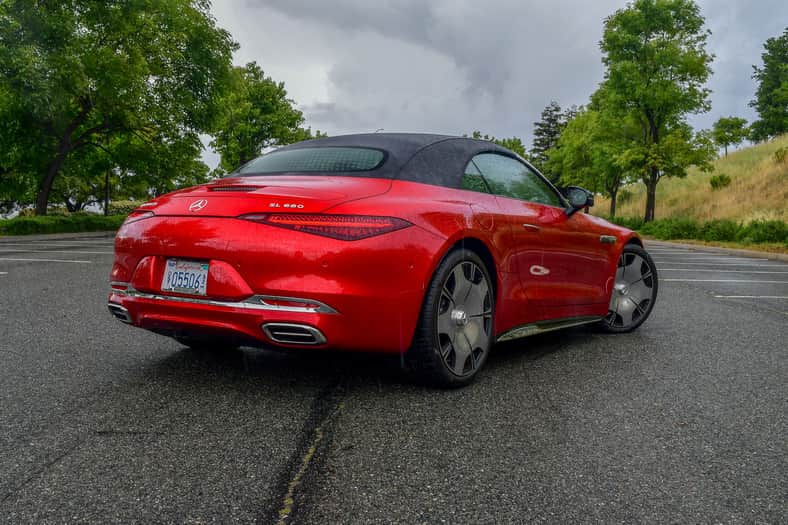 The rear end of the 2026 Mercedes-AMG Mayback SL 680