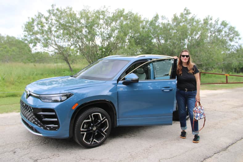 Jill Robbins standing with the 2026 VW Tiguan