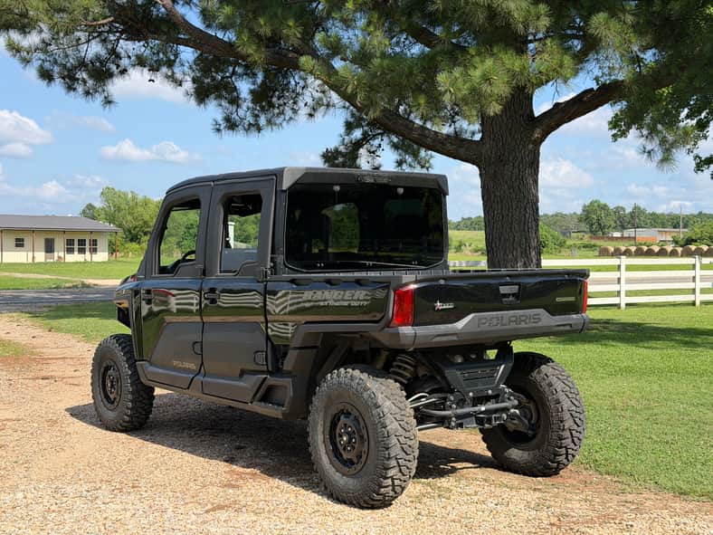 The rear quarter of the 2026 Polaris RANGER XD 1500 NorthStar Texas Edition