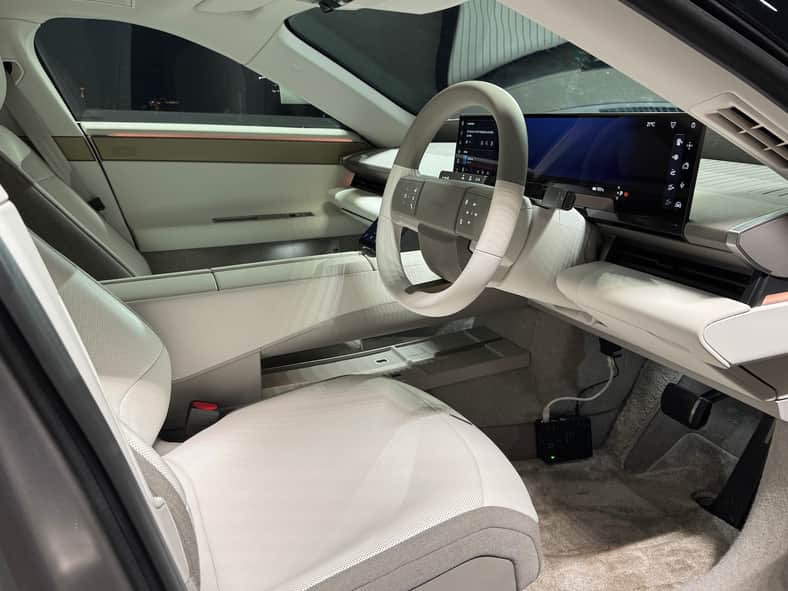 The front seat of the Jaguar Type 01