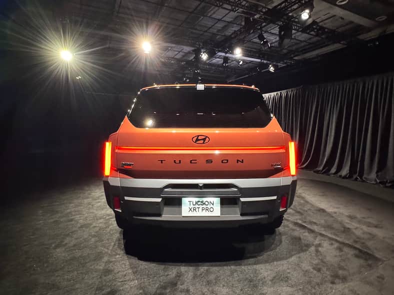 The rear end of the 2027 Hyundai Tucson XRT Pro
