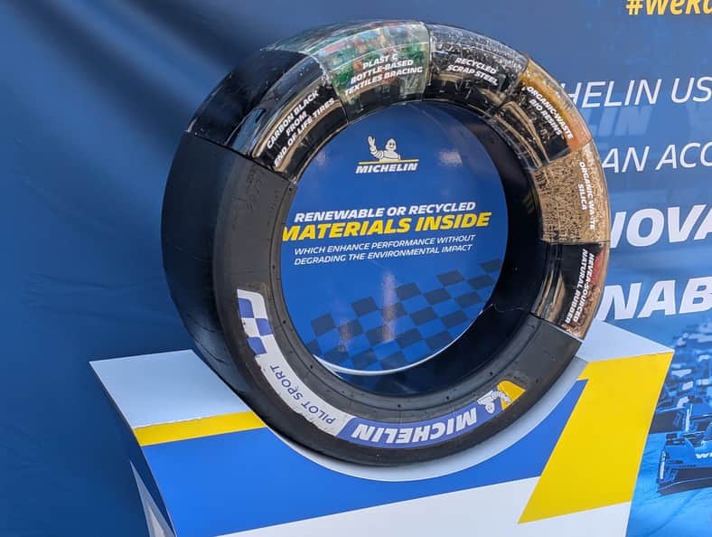 Breakdown of the components of  Michelin tires